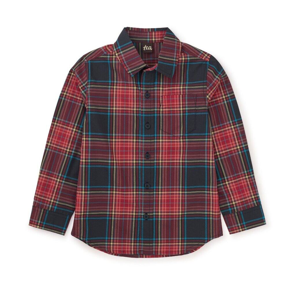 Tea Collection Plaid Button Up Shirt (Matsuri Plaid), 5 - NWT